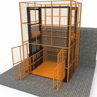 cargo lift with full mesh