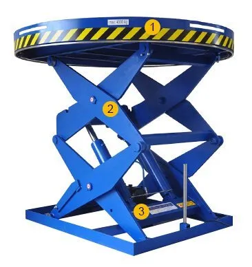 rotary platform lift table specification