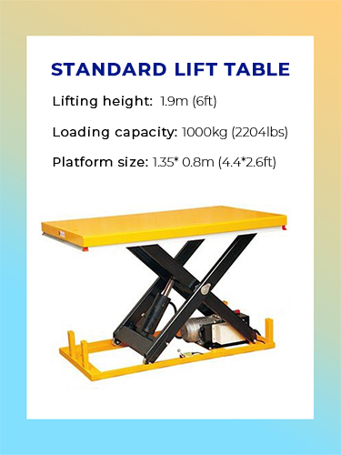 Standard Lift Table 1