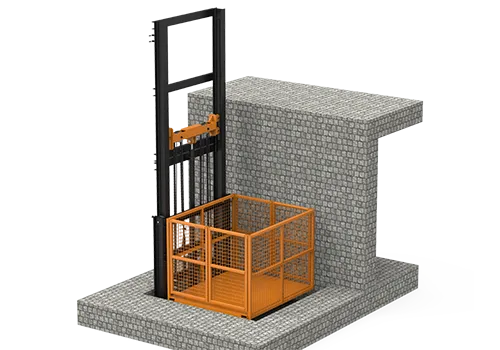 Two Post Cargo Lift - MORN LIFT banner - two post cargo lift