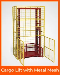cargo lift with full mesh